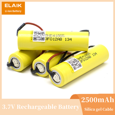 HE4 18650 Rechargeable li-lon battery 3.6V 2500mAh Battery cell w/ DIY cable