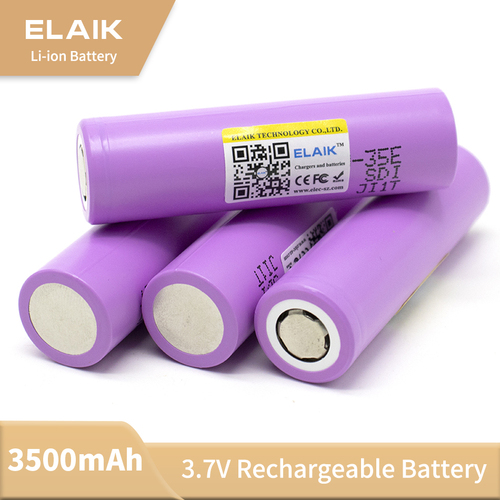 INR18650 35E Lithium Battery 3.7V 3500mAh Li Ion Rechargeable Battery cell flat top