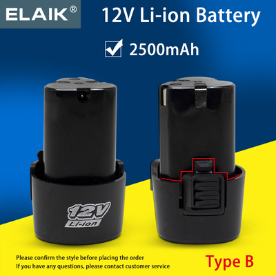 ELAIK 12v 2500mah lithium battery power tool battery , suitable for screwdriver, electric drill bits