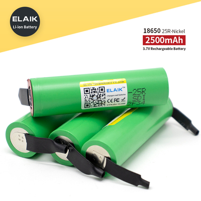 2500mAh 18650 Battery INR18650 25R 3.7V Lithium High Current Power Batteries Welding Nickel