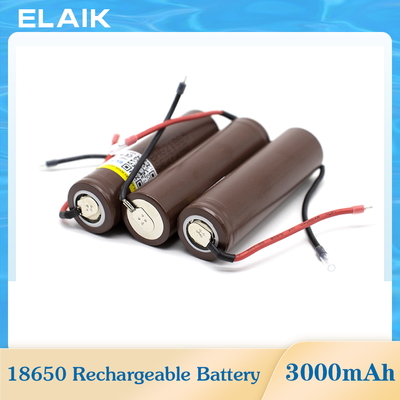 18650 3.7V 3000mAh Rechargeable power Lithium Battery  HG2 w/DIY cable