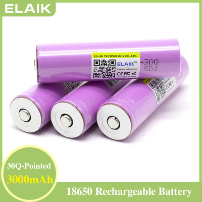 18650 Battery 3000mah 30Q 3.7v Lithium-ion Rechargeable Battery button top