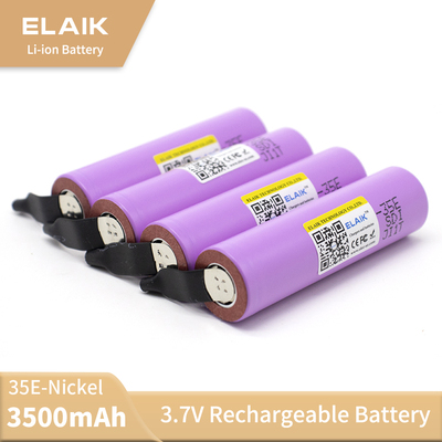 INR18650 35E Lithium Battery 3.7V 3500mAh Li Ion Rechargeable Battery cell +Nickel