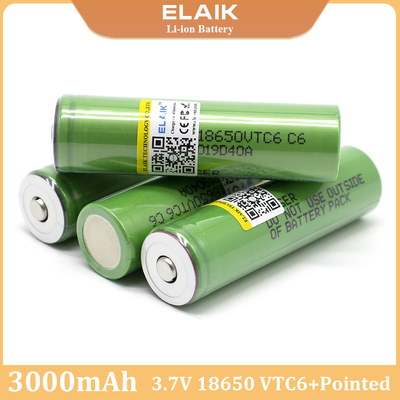 VTC6 18650 3.7V 3000mAh Power lithium battery Button Top